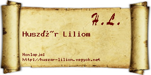 Huszár Liliom névjegykártya